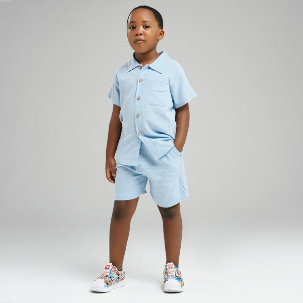 Collar Linen Short and Tee - Image 2