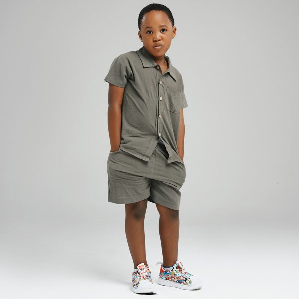 Collar Linen Short and Tee