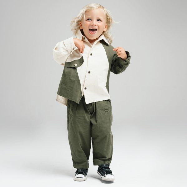 Relaxed Fit Cargo and Shirt Set